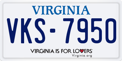 VA license plate VKS7950