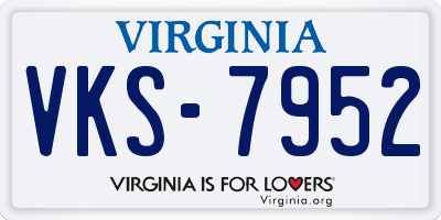 VA license plate VKS7952