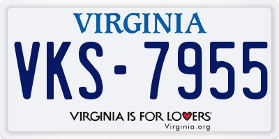 VA license plate VKS7955