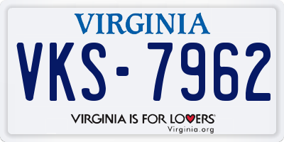 VA license plate VKS7962