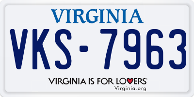 VA license plate VKS7963