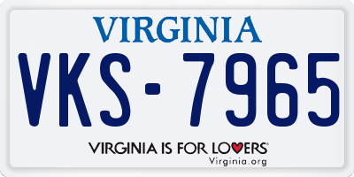 VA license plate VKS7965