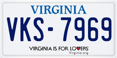 VA license plate VKS7969