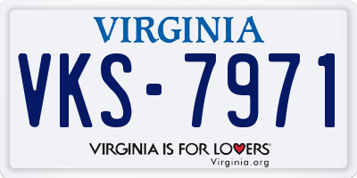 VA license plate VKS7971