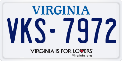 VA license plate VKS7972