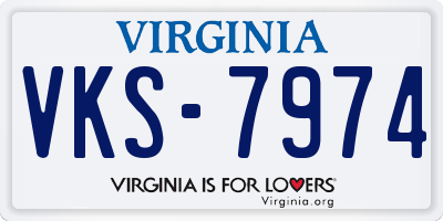 VA license plate VKS7974