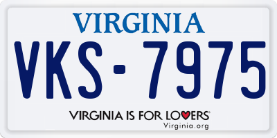 VA license plate VKS7975