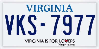 VA license plate VKS7977