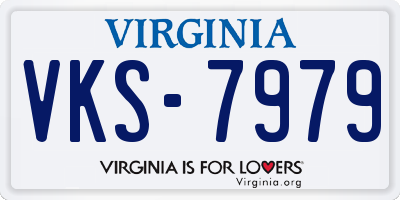 VA license plate VKS7979