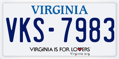 VA license plate VKS7983
