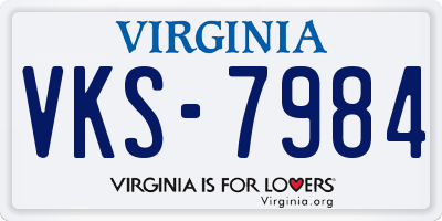 VA license plate VKS7984