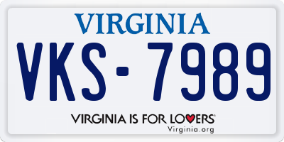 VA license plate VKS7989