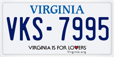 VA license plate VKS7995