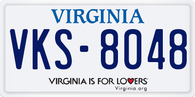 VA license plate VKS8048