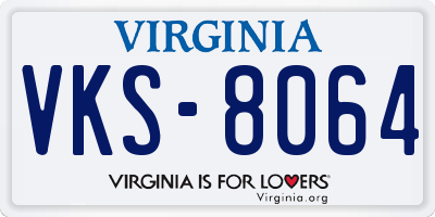 VA license plate VKS8064