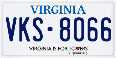 VA license plate VKS8066