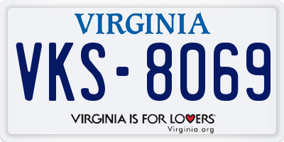 VA license plate VKS8069