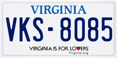 VA license plate VKS8085