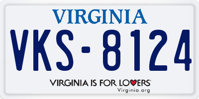 VA license plate VKS8124