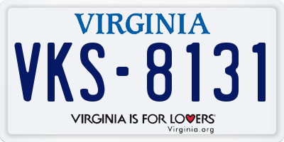VA license plate VKS8131
