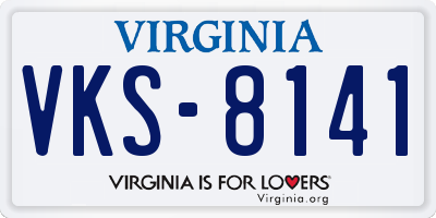 VA license plate VKS8141