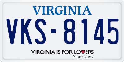 VA license plate VKS8145
