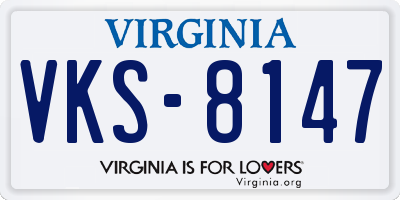 VA license plate VKS8147