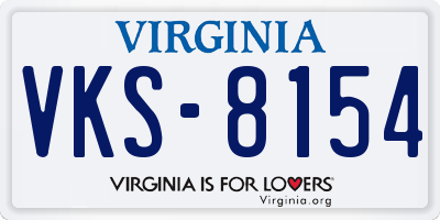 VA license plate VKS8154