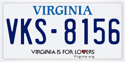 VA license plate VKS8156