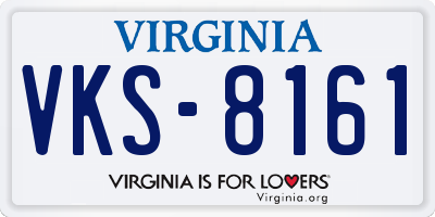 VA license plate VKS8161