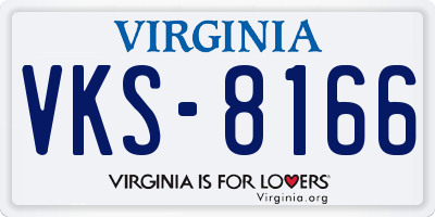 VA license plate VKS8166