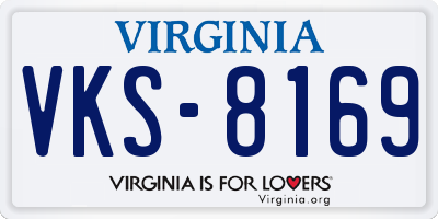 VA license plate VKS8169