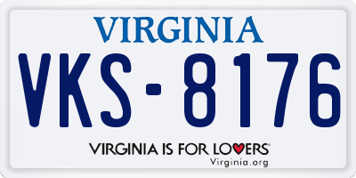 VA license plate VKS8176