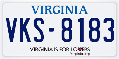 VA license plate VKS8183