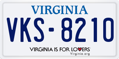 VA license plate VKS8210