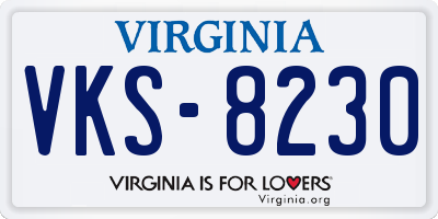 VA license plate VKS8230