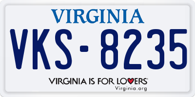 VA license plate VKS8235