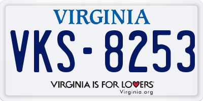 VA license plate VKS8253
