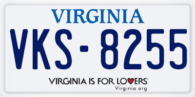 VA license plate VKS8255