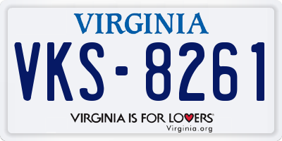 VA license plate VKS8261
