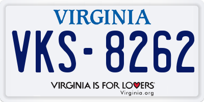 VA license plate VKS8262