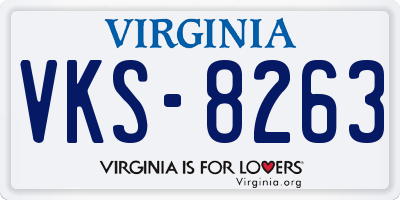 VA license plate VKS8263
