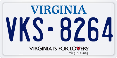 VA license plate VKS8264