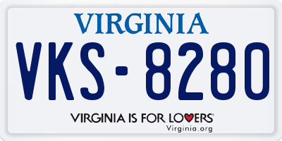 VA license plate VKS8280