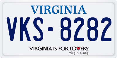 VA license plate VKS8282