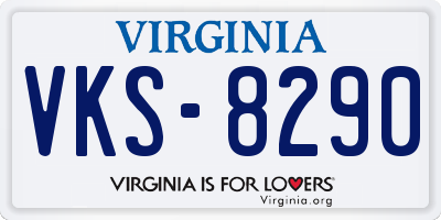 VA license plate VKS8290