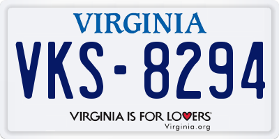 VA license plate VKS8294
