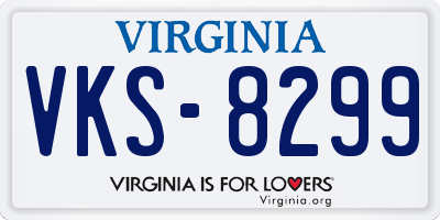 VA license plate VKS8299