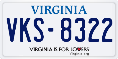 VA license plate VKS8322