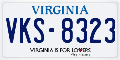 VA license plate VKS8323